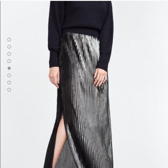 metallic maxi skirts